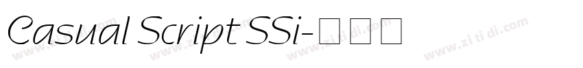 Casual Script SSi字体转换